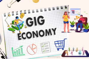 What types of technology have helped the gig economy grow?