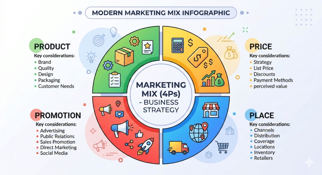 marketing mix 4ps diagram