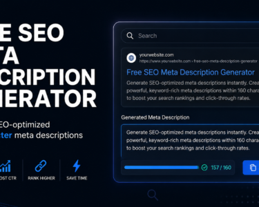 Free SEO Meta Description Generator Tool - Create Optimized 160 Character Meta Descriptions