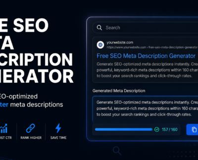 Free SEO Meta Description Generator Tool - Create Optimized 160 Character Meta Descriptions